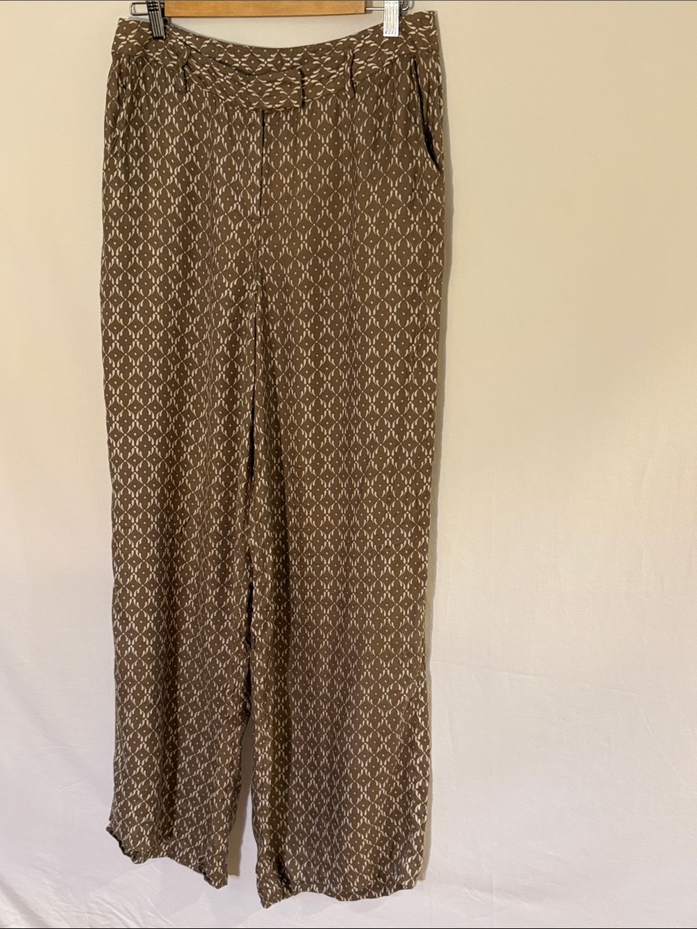 Brown Patterned Men's Dress Pants